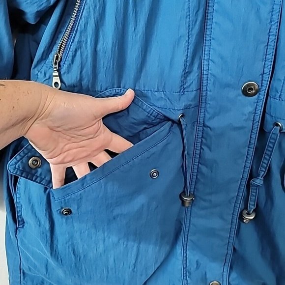 VTG London Fog Mens Blue Winter Coat Size Medium Oversized W Lining *Read* - Picture 12 of 16